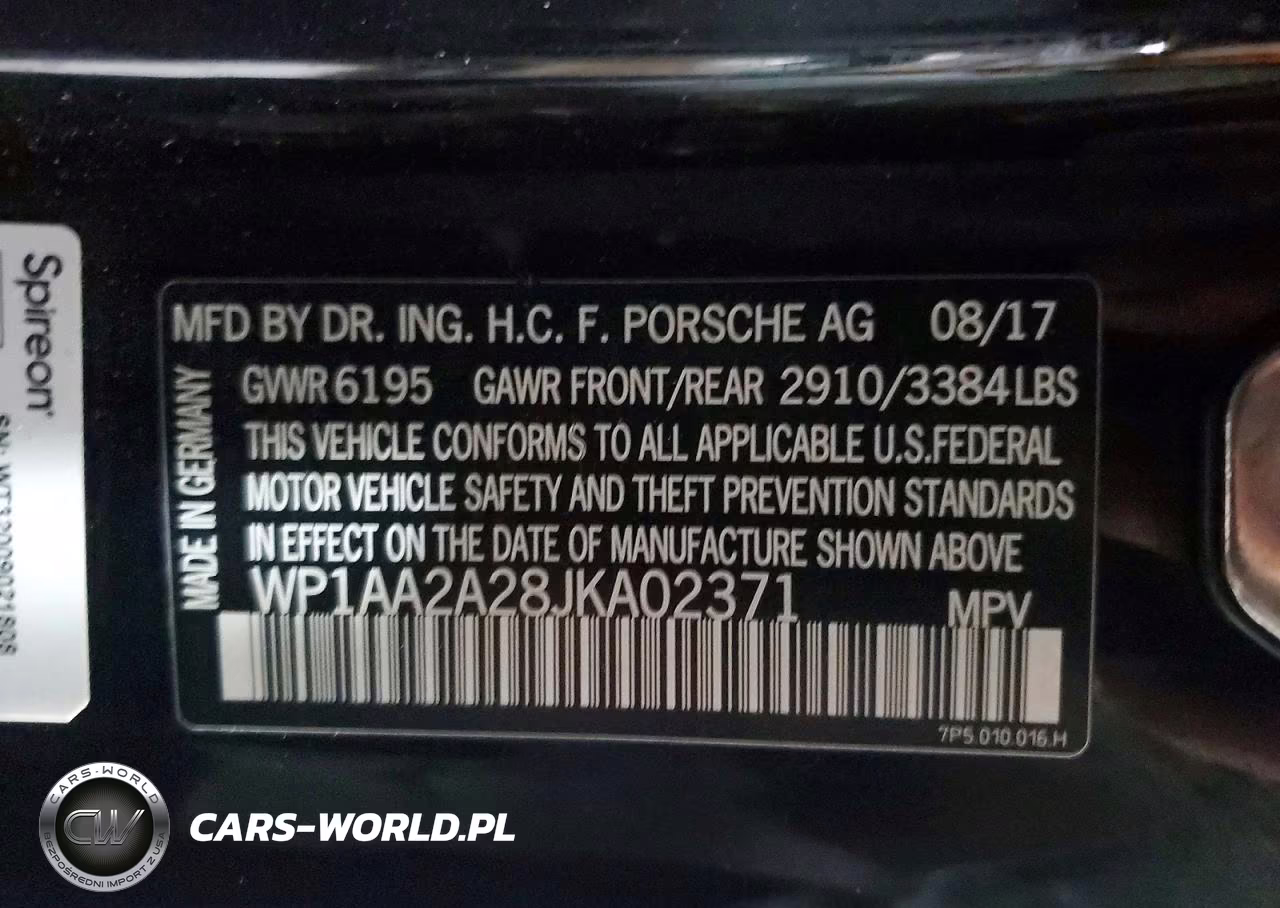 2018 Porsche Cayenne VIN:WP1AA2A28JKA02371 - 14