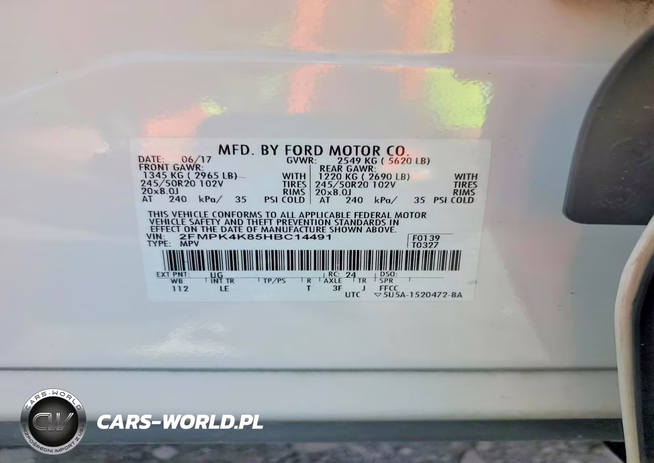 2017 Ford Edge Titanium VIN:2FMPK4K85HBC14491 - 14