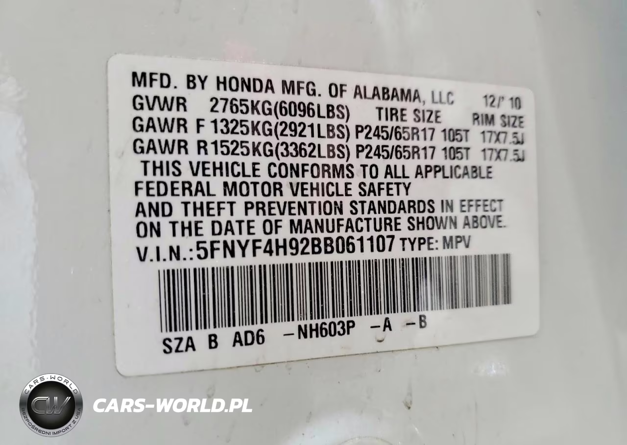 2011 Honda Pilot Touring VIN:5FNYF4H92BB061107 - 14