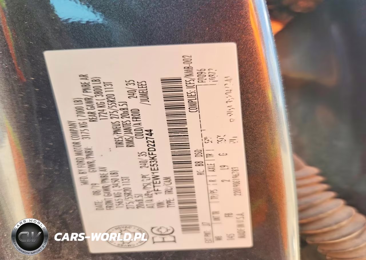 2019 Ford F150 Supercrew VIN:1FTEW1E53KFD22744 - 13