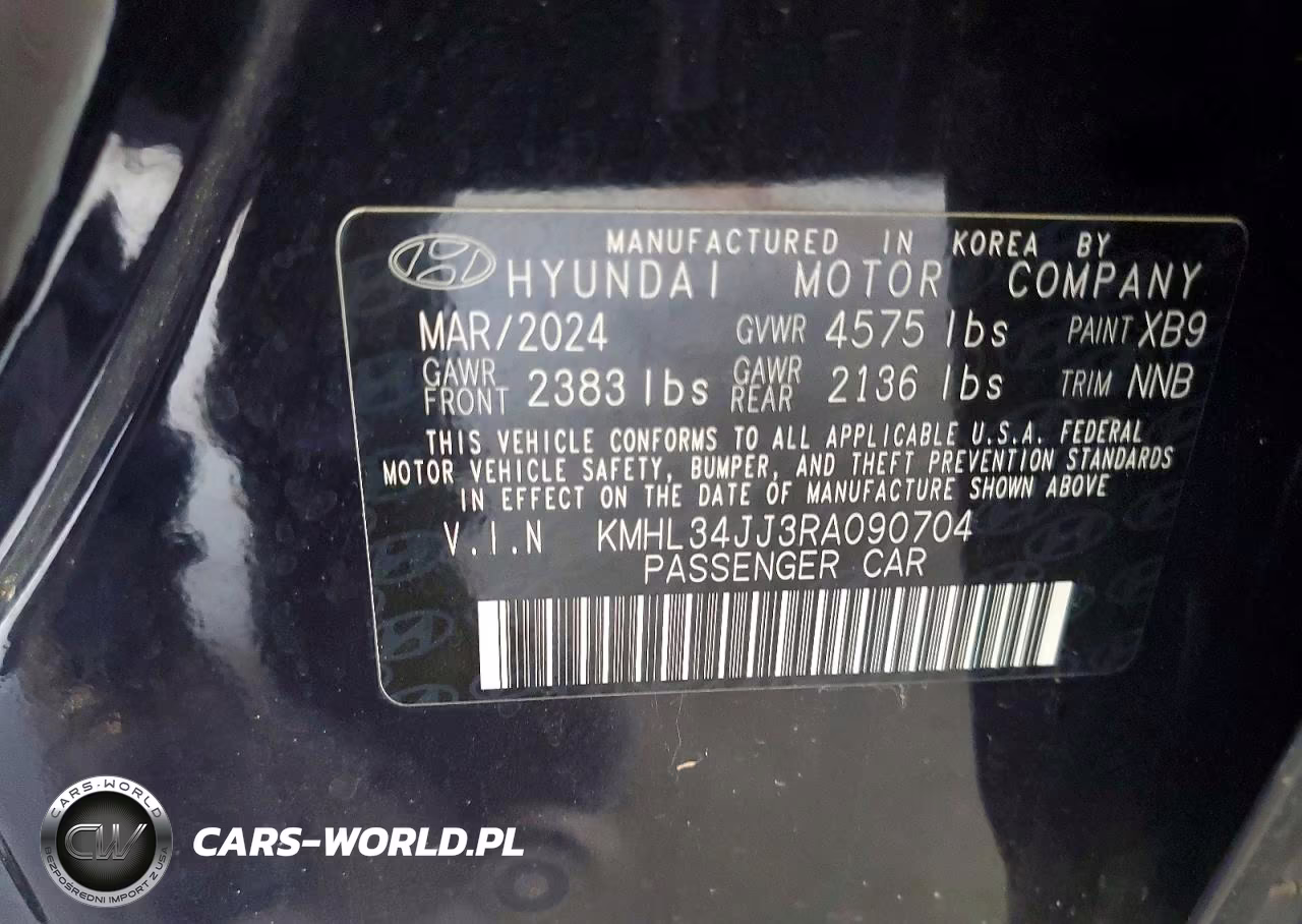 2024 Hyundai Sonata Hybrid Sel VIN:KMHL34JJ3RA090704 - 12