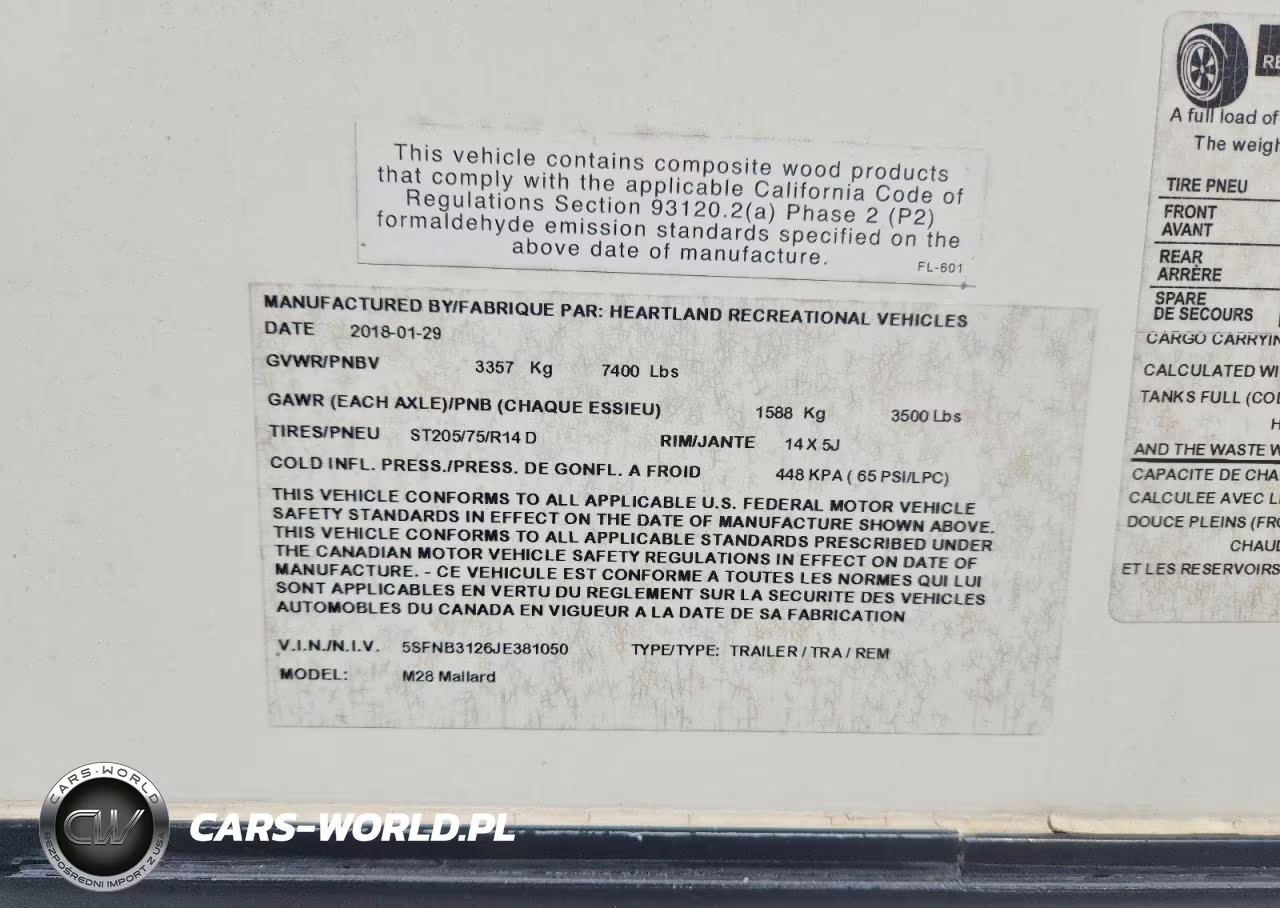 2018 Heartland Mallard Camper VIN:5SFNB3126JE381050 - 10