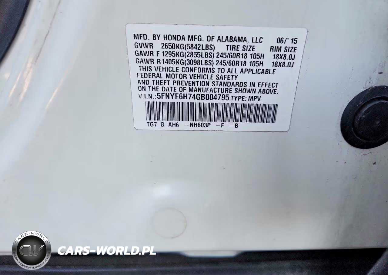 2016 Honda Pilot Exln VIN:5FNYF6H74GB004795 - 13