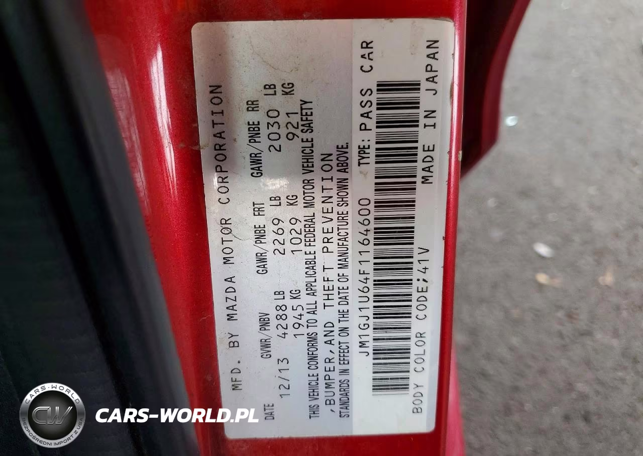 2015 Mazda 6 Sport VIN:JM1GJ1U64F1164600 - 12