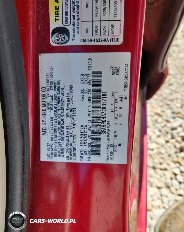 2012 Ford Fusion Se VIN:3FAHP0HA7CR357181 - 12