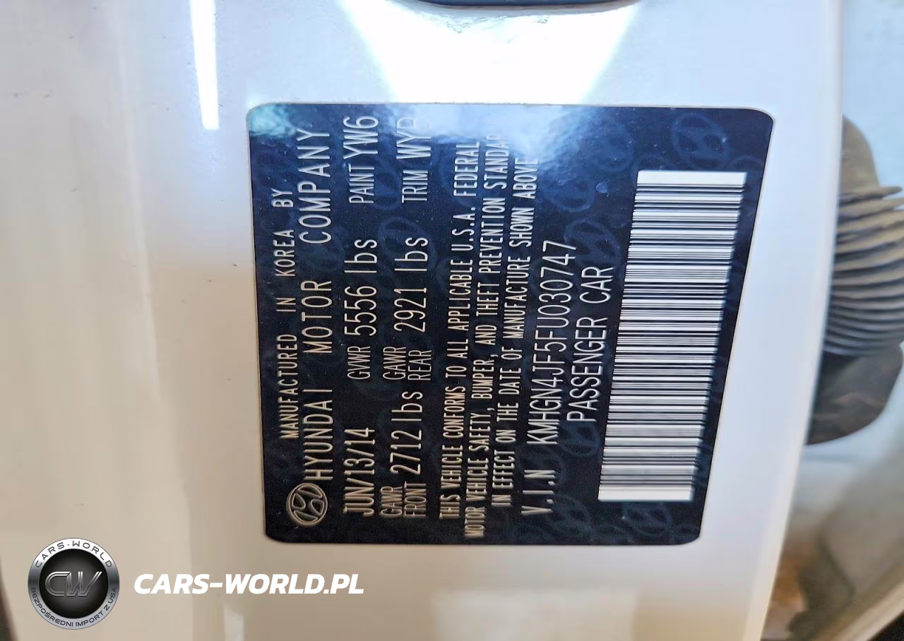 2015 Hyundai Genesis 5.0L VIN:KMHGN4JF5FU030747 - 12