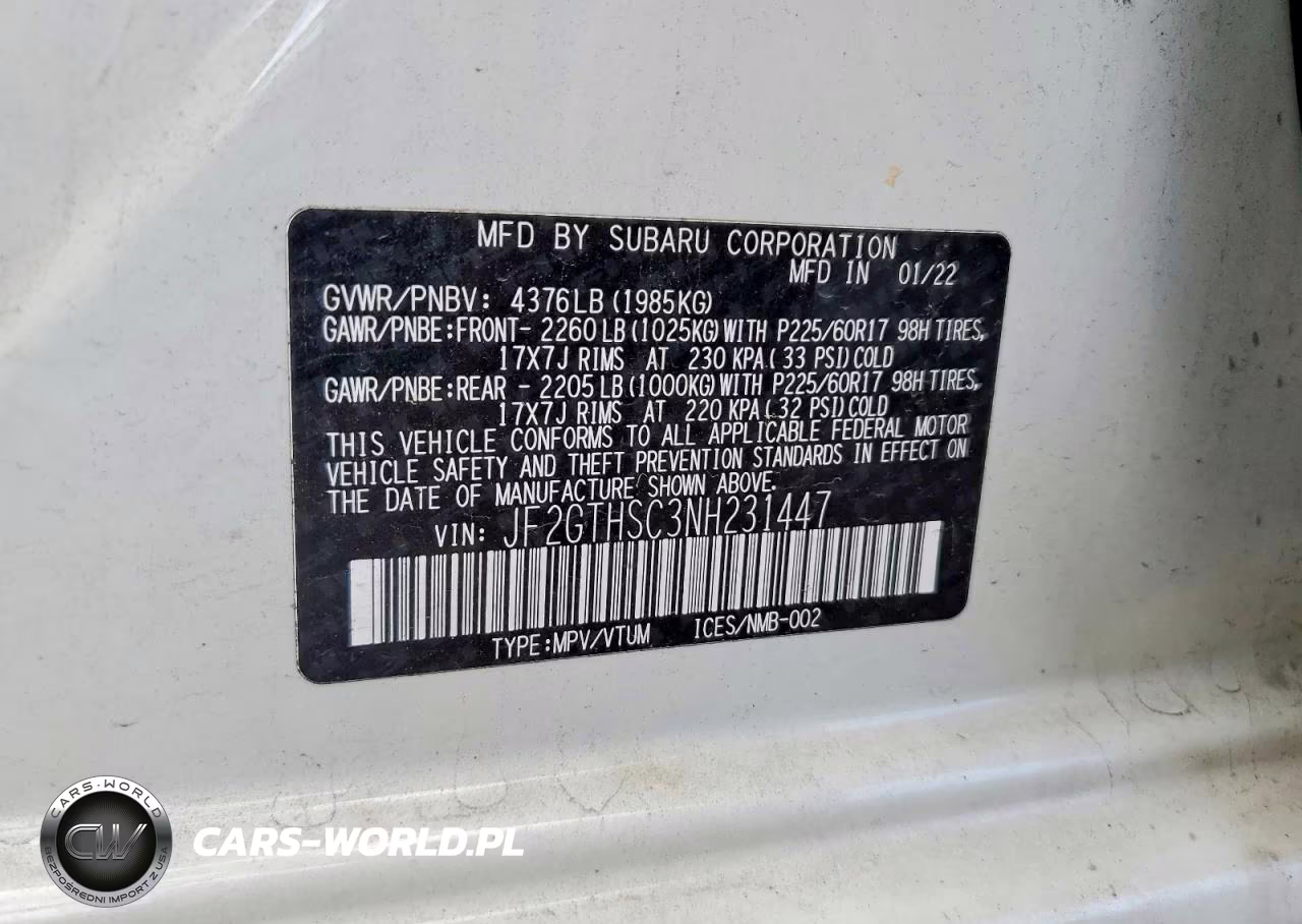 2022 Subaru Crosstrek Sport VIN:JF2GTHSC3NH231447 - 12