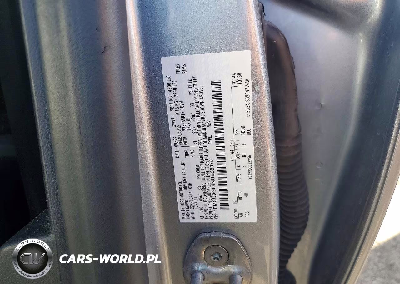 2022 Ford Escape Se VIN:1FMCU9G64NUB38975 - 14