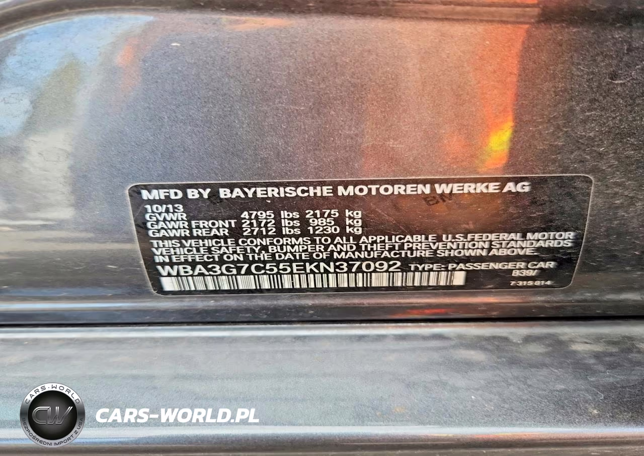 2014 BMW 328 Xi VIN:WBA3G7C55EKN37092 - 12