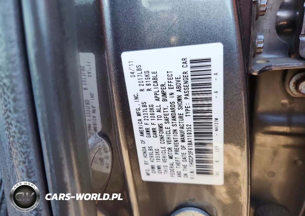 2011 Honda Accord Se VIN:1HGCP2F61BA119352 - 12