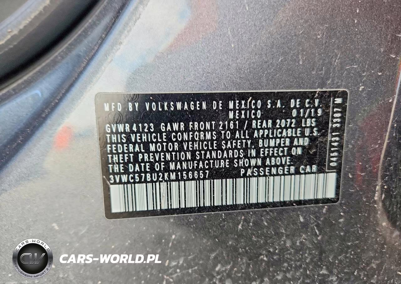 2019 Volkswagen Jetta S VIN:3VWC57BU2KM156657 - 12