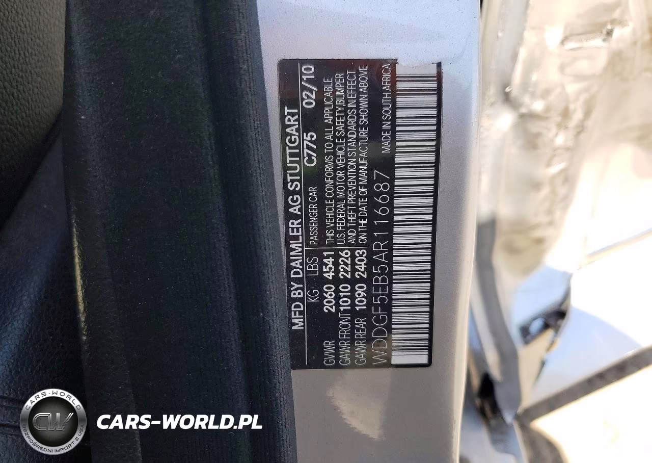 2010 Mercedes-Benz C 300 VIN:WDDGF5EB5AR116687 - 12
