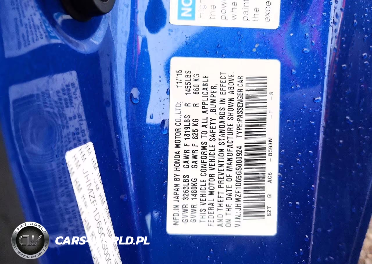 2016 Honda Cr-Z Ex VIN:JHMZF1D65GS000924 - 13