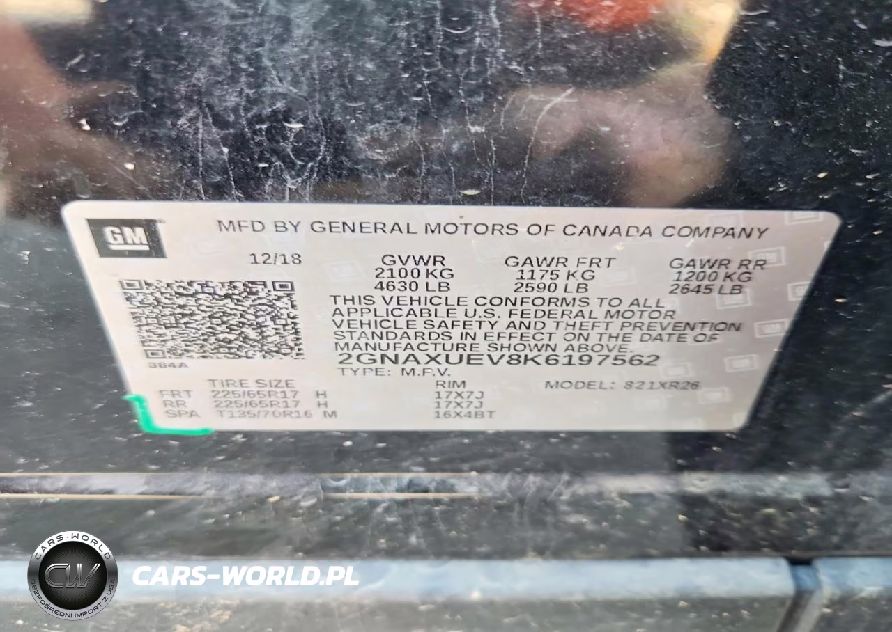 2019 Chevrolet Equinox Lt VIN:2GNAXUEV8K6197562 - 13