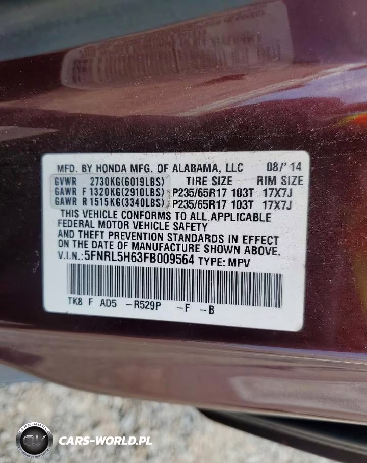2015 Honda Odyssey Exl VIN:5FNRL5H63FB009564 - 13