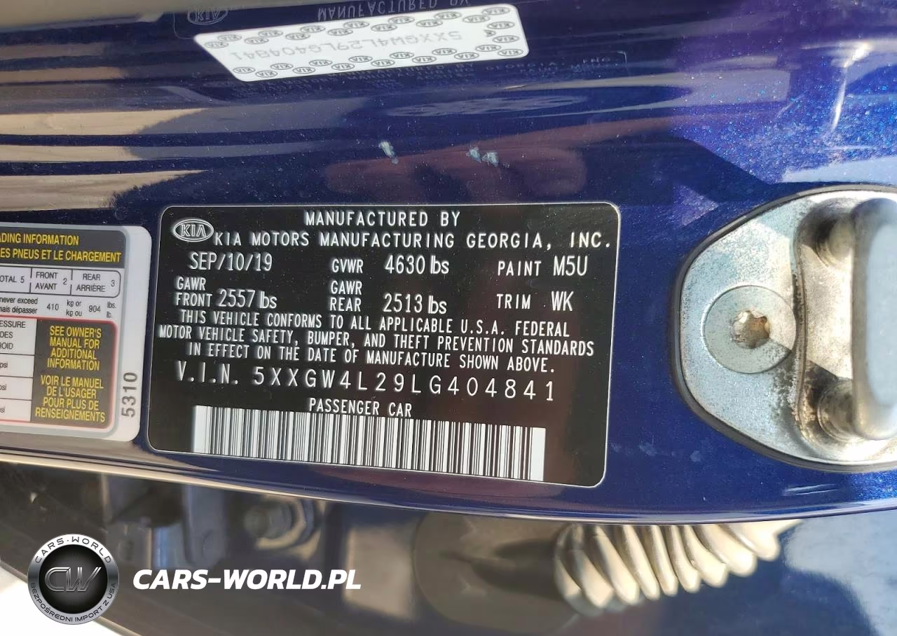 2020 Kia Optima Sx VIN:5XXGW4L29LG404841 - 12