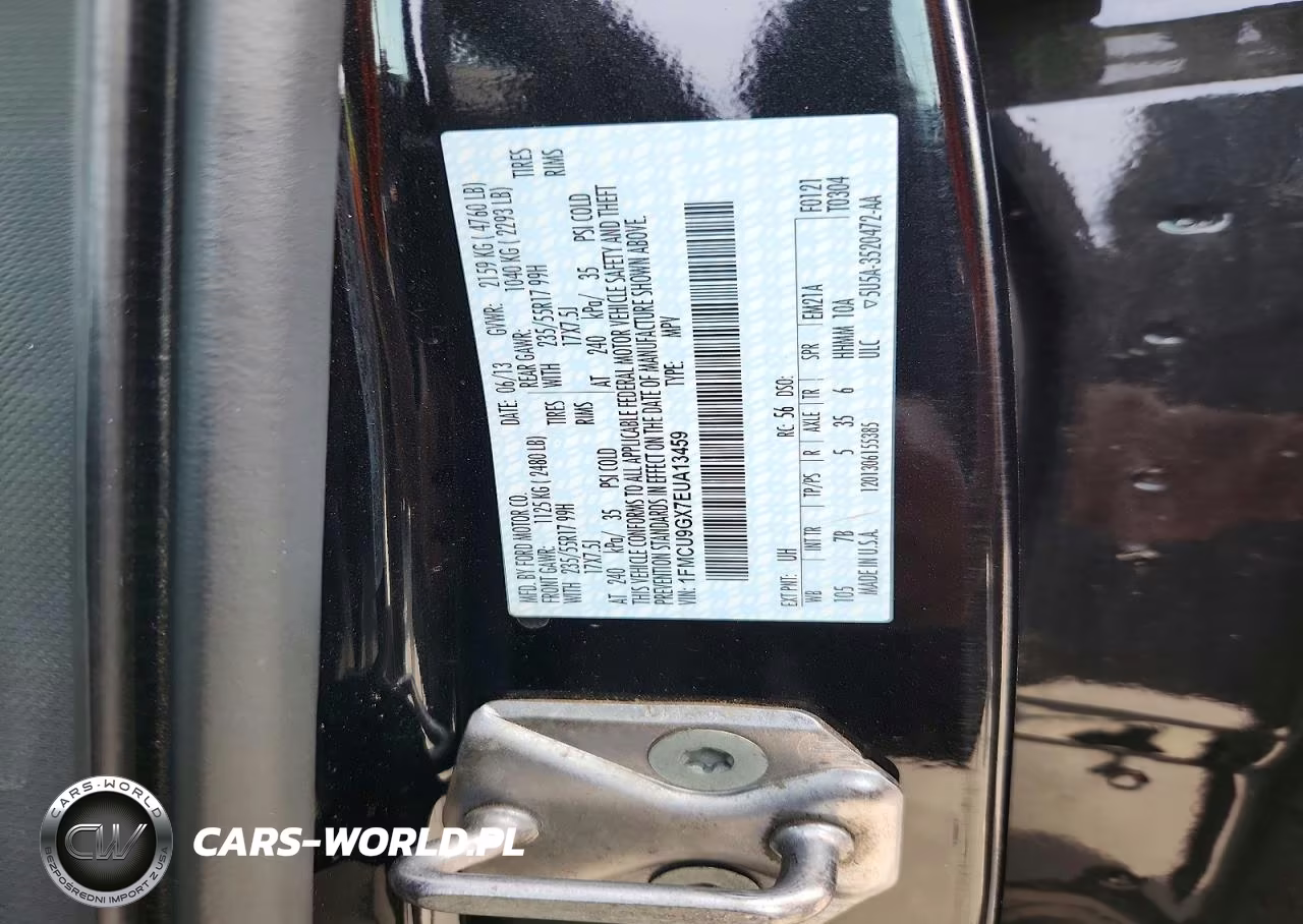 2014 Ford Escape Se VIN:1FMCU9GX7EUA13459 - 13