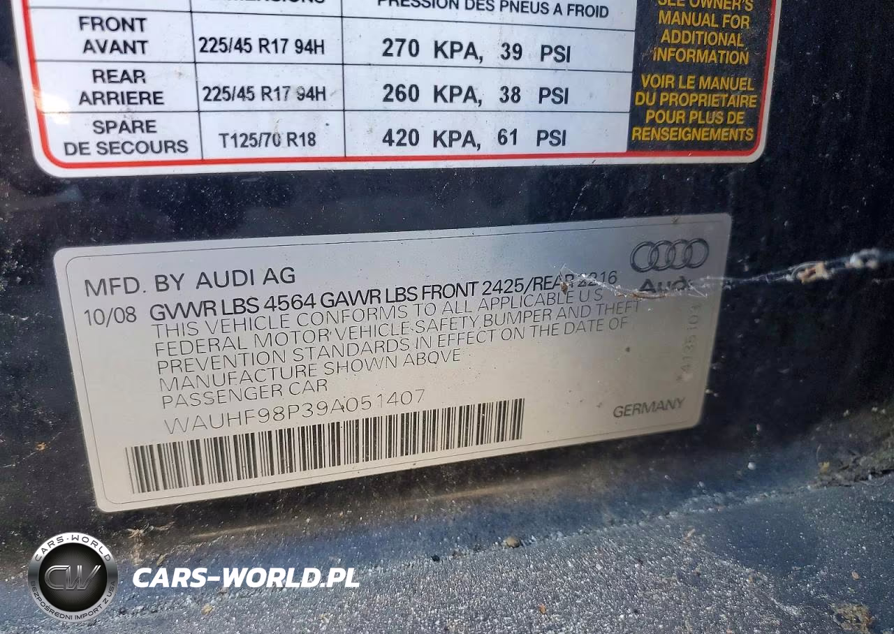 2009 Audi A3 2.0T VIN:WAUHF98P39A051407 - 12