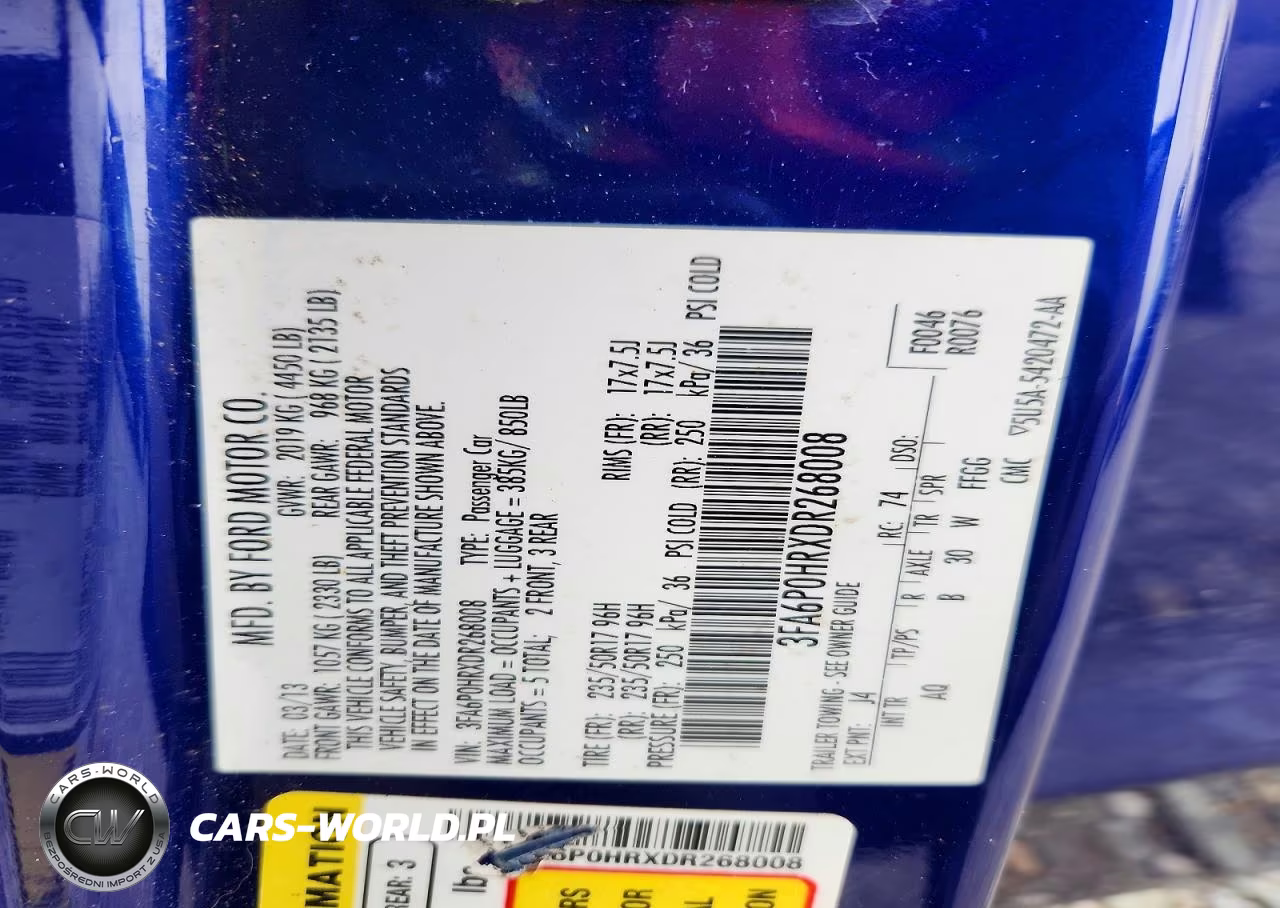 2013 Ford Fusion Se VIN:3FA6P0HRXDR268008 - 12