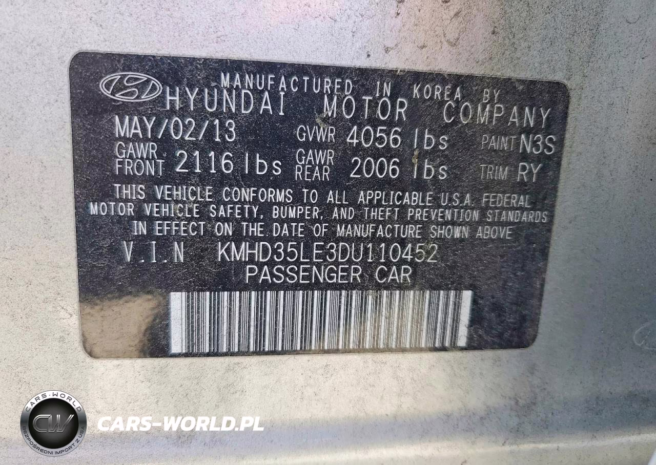 2013 Hyundai Elantra Gt Base VIN:KMHD35LE3DU110452 - 12