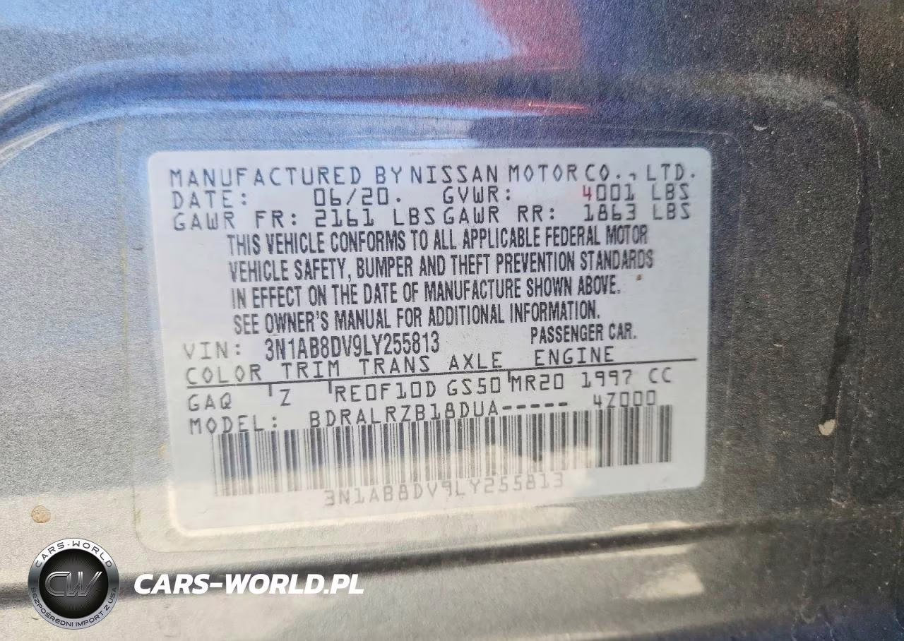 2020 Nissan Sentra Sr VIN:3N1AB8DV9LY255813 - 12