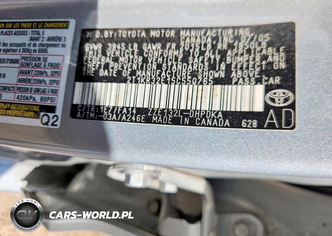 2005 Toyota Matrix Base VIN:2T1KR32E15C550765 - 13