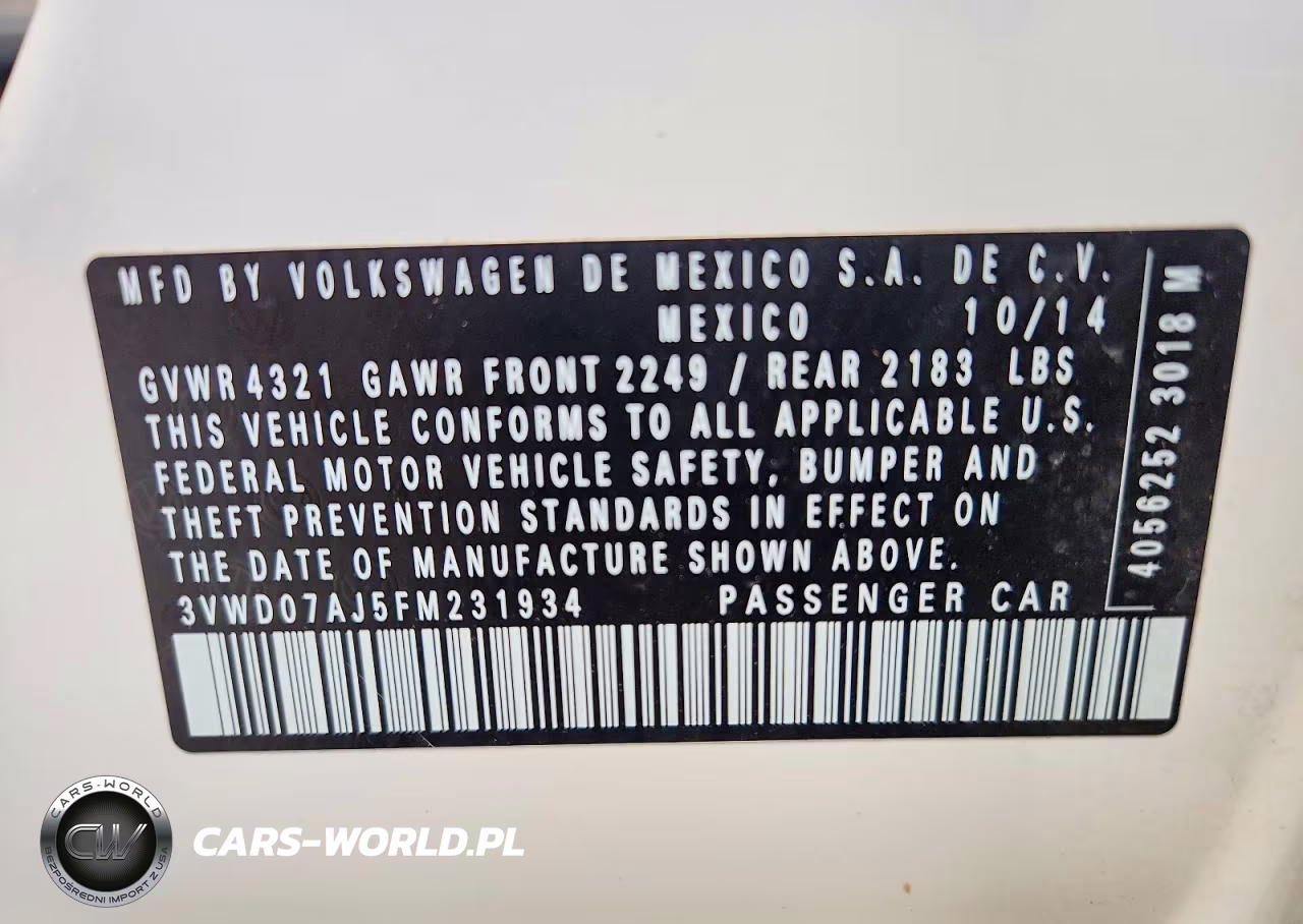 2015 Volkswagen Jetta Se VIN:3VWD07AJ5FM231934 - 13