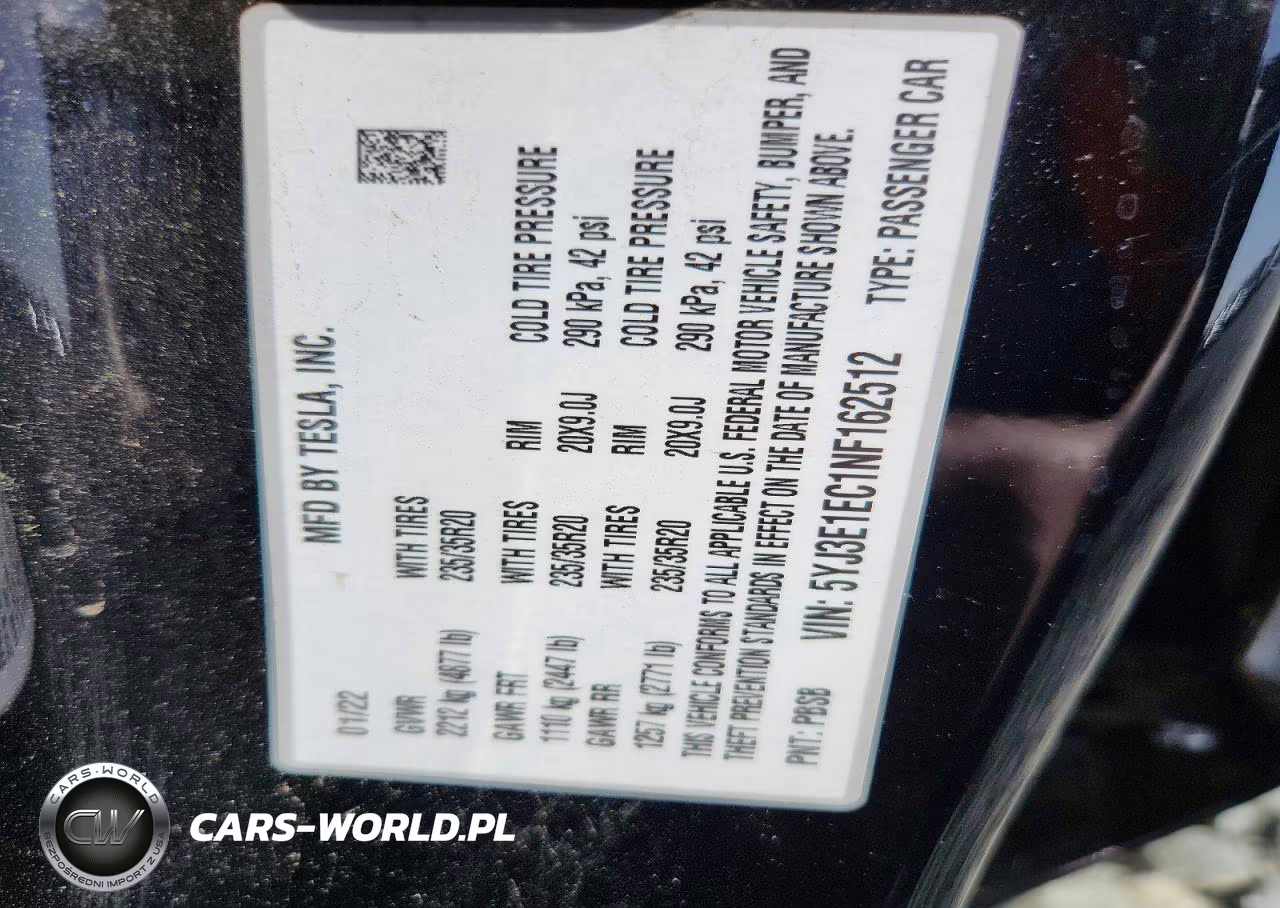 2022 Tesla Model 3 VIN:5YJ3E1EC1NF162512 - 12