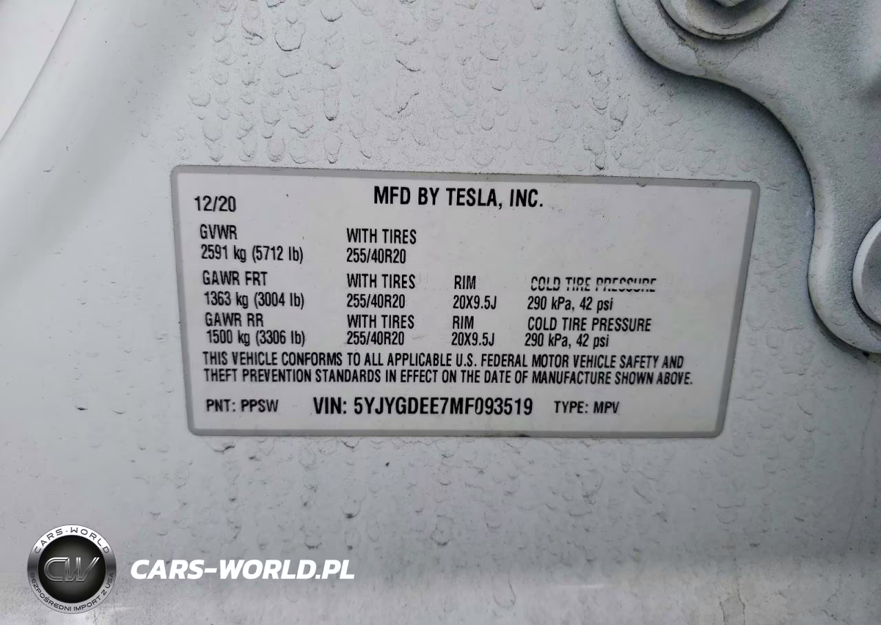 2021 Tesla Model Y VIN:5YJYGDEE7MF093519 - 12