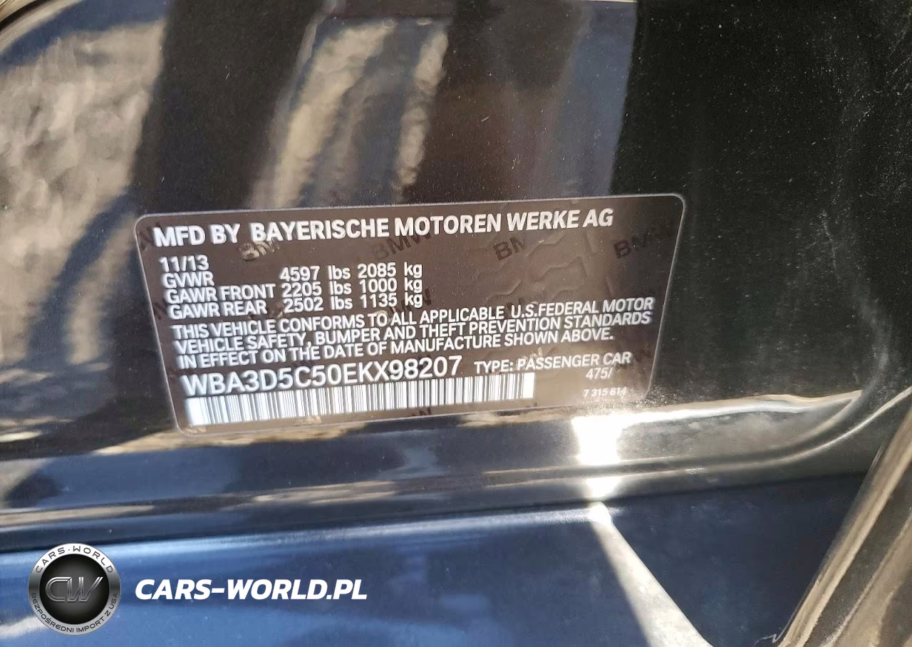 2014 BMW 328 D xDrive VIN:WBA3D5C50EKX98207 - 12