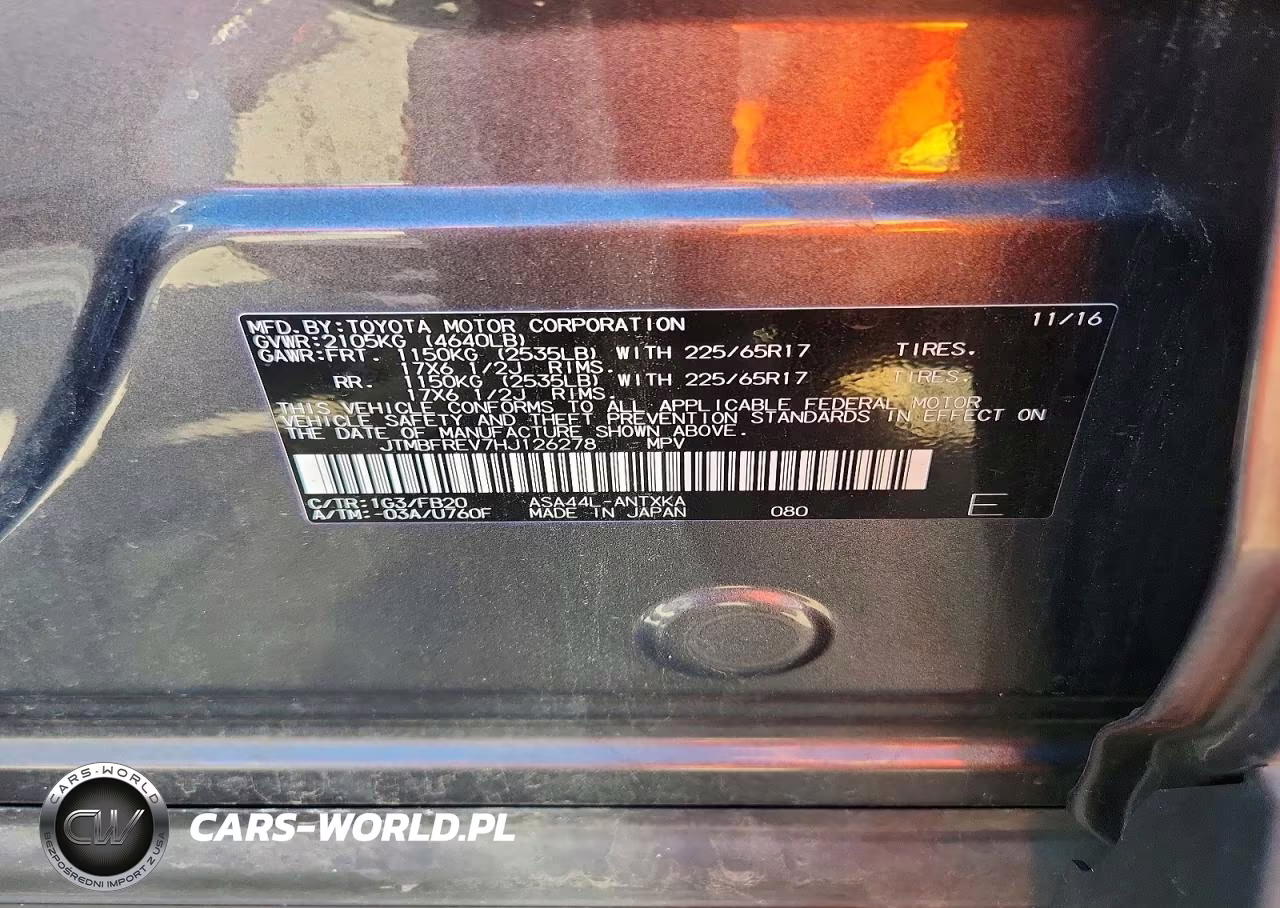 2017 Toyota Rav4 Le VIN:JTMBFREV7HJ126278 - 12