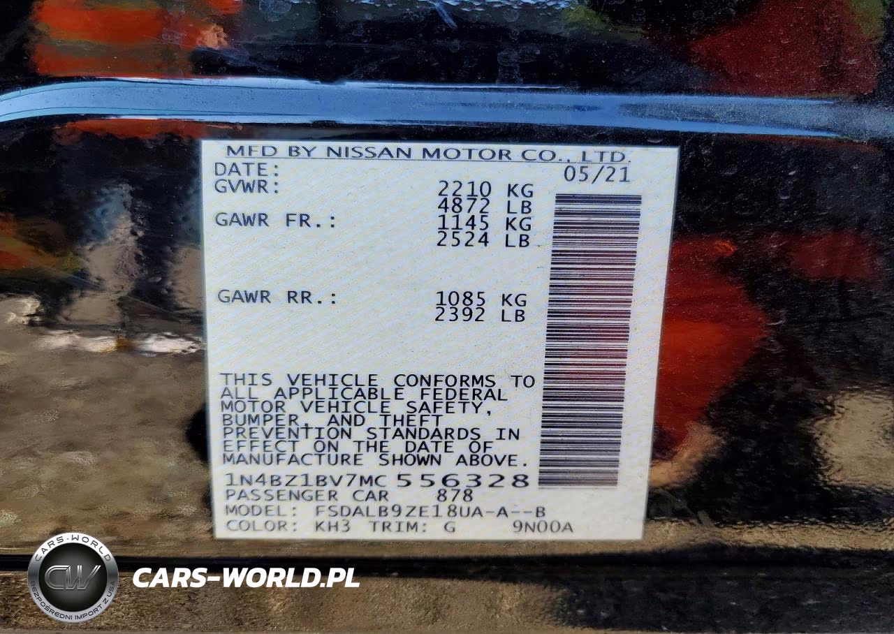 2021 Nissan Leaf S Plus VIN:1N4BZ1BV7MC556328 - 12
