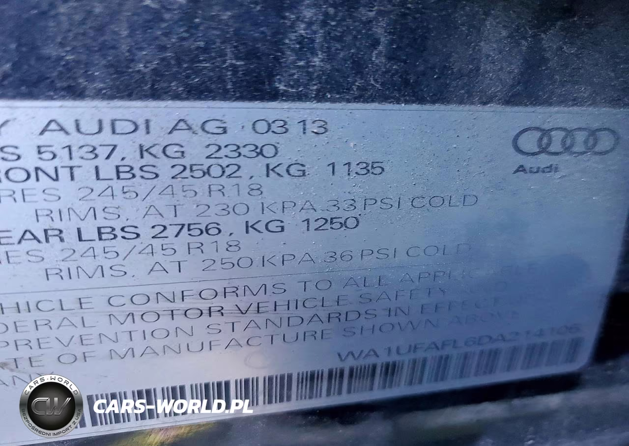 2013 Audi A4 Allroad Premium Plus VIN:WA1UFAFL6DA214105 - 13