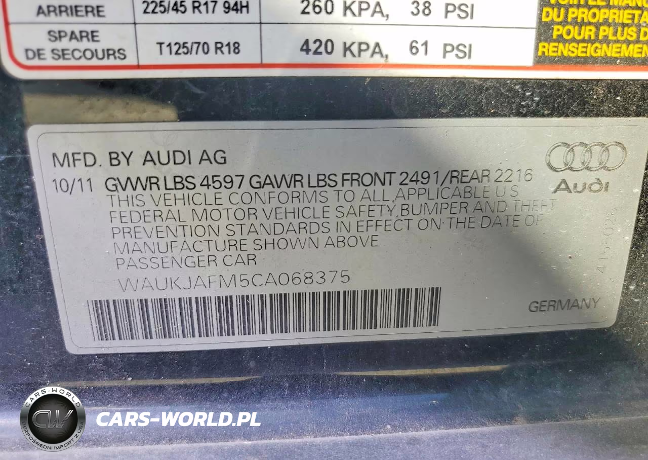 2012 Audi A3 Premium Plus VIN:WAUKJAFM5CA068375 - 13