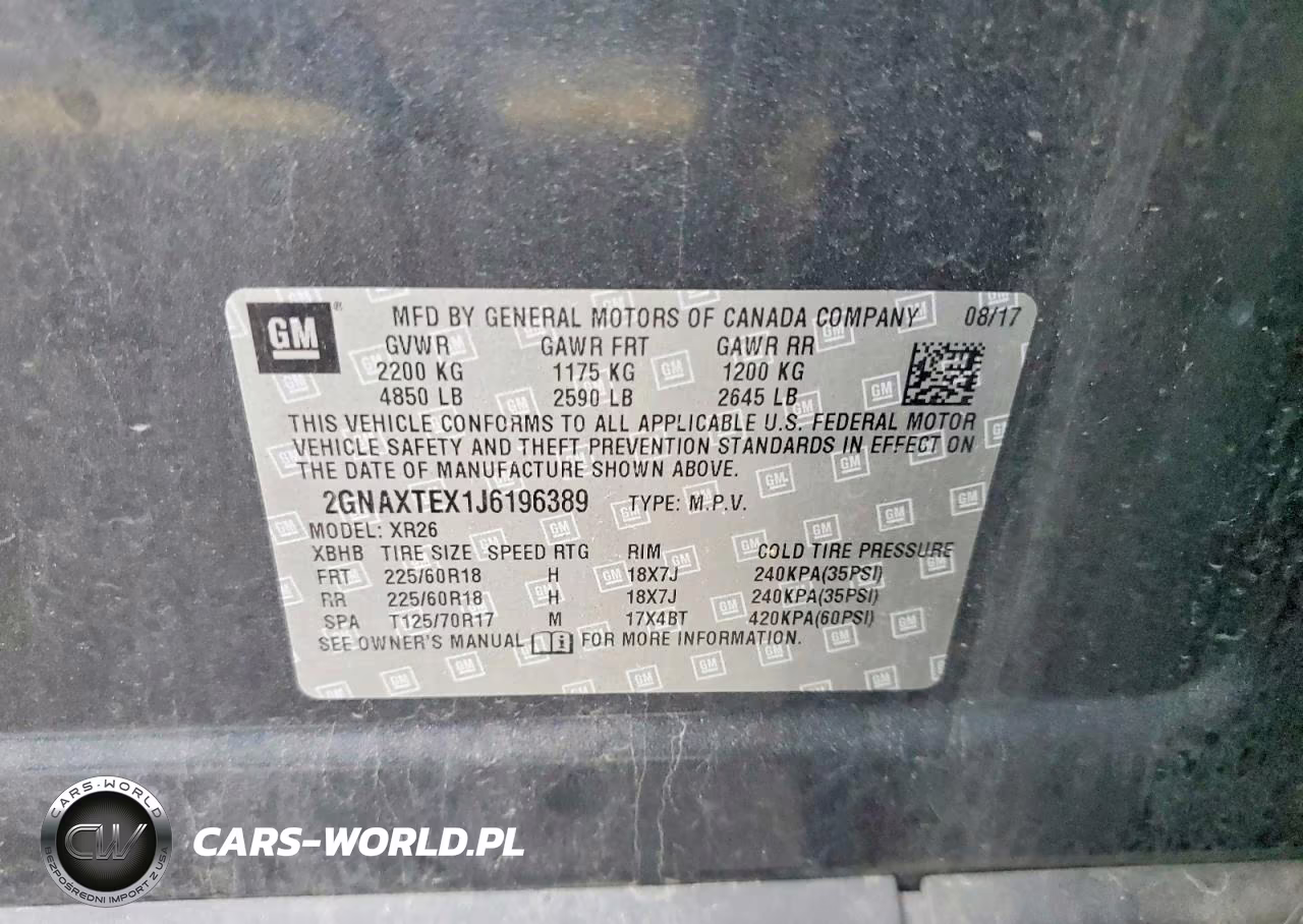 2018 Chevrolet Equinox Lt VIN:2GNAXTEX1J6196389 - 13