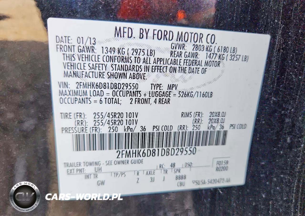 2013 Ford Flex Limited VIN:2FMHK6D81DBD29550 - 13
