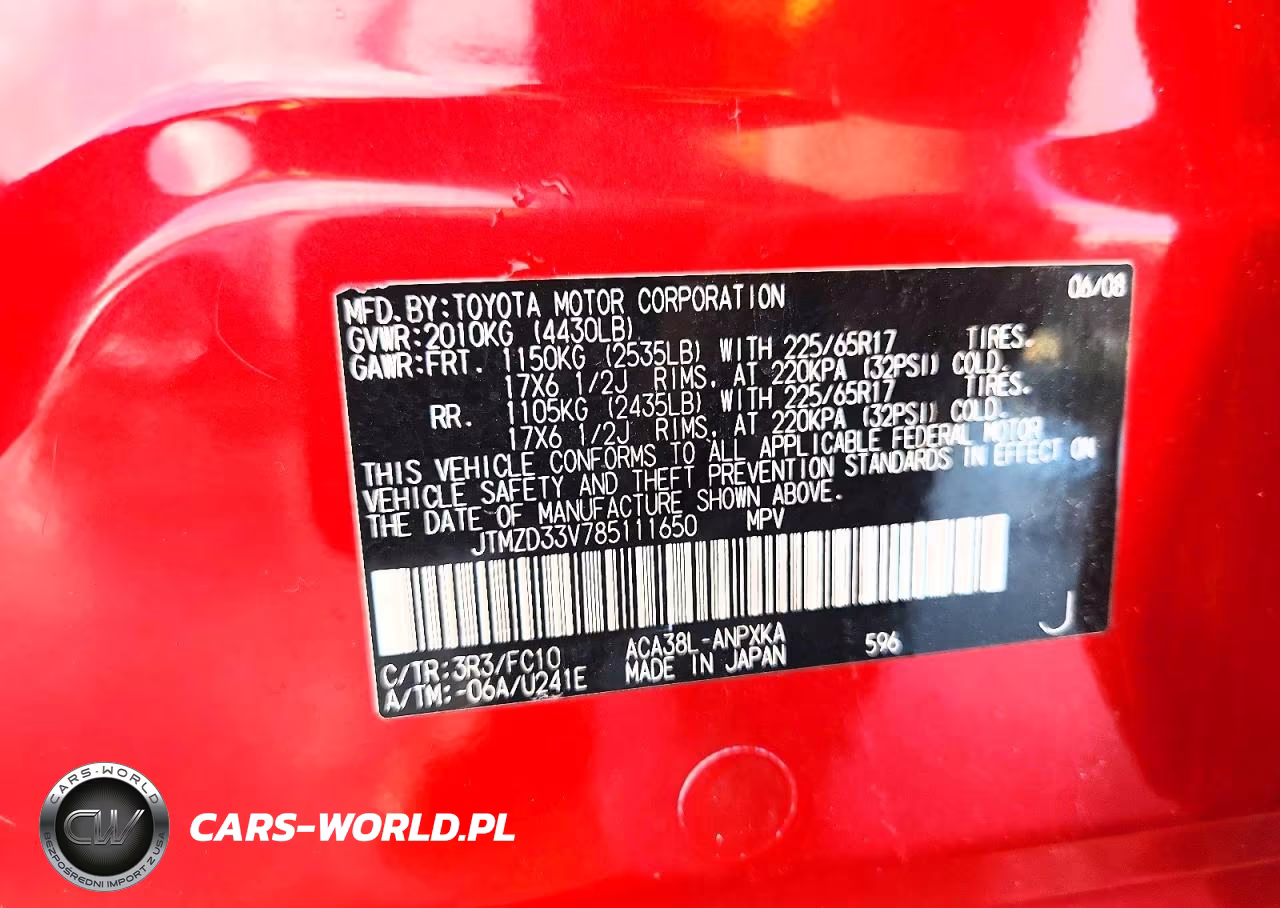 2008 Toyota Rav4 Base VIN:JTMZD33V785111650 - 13