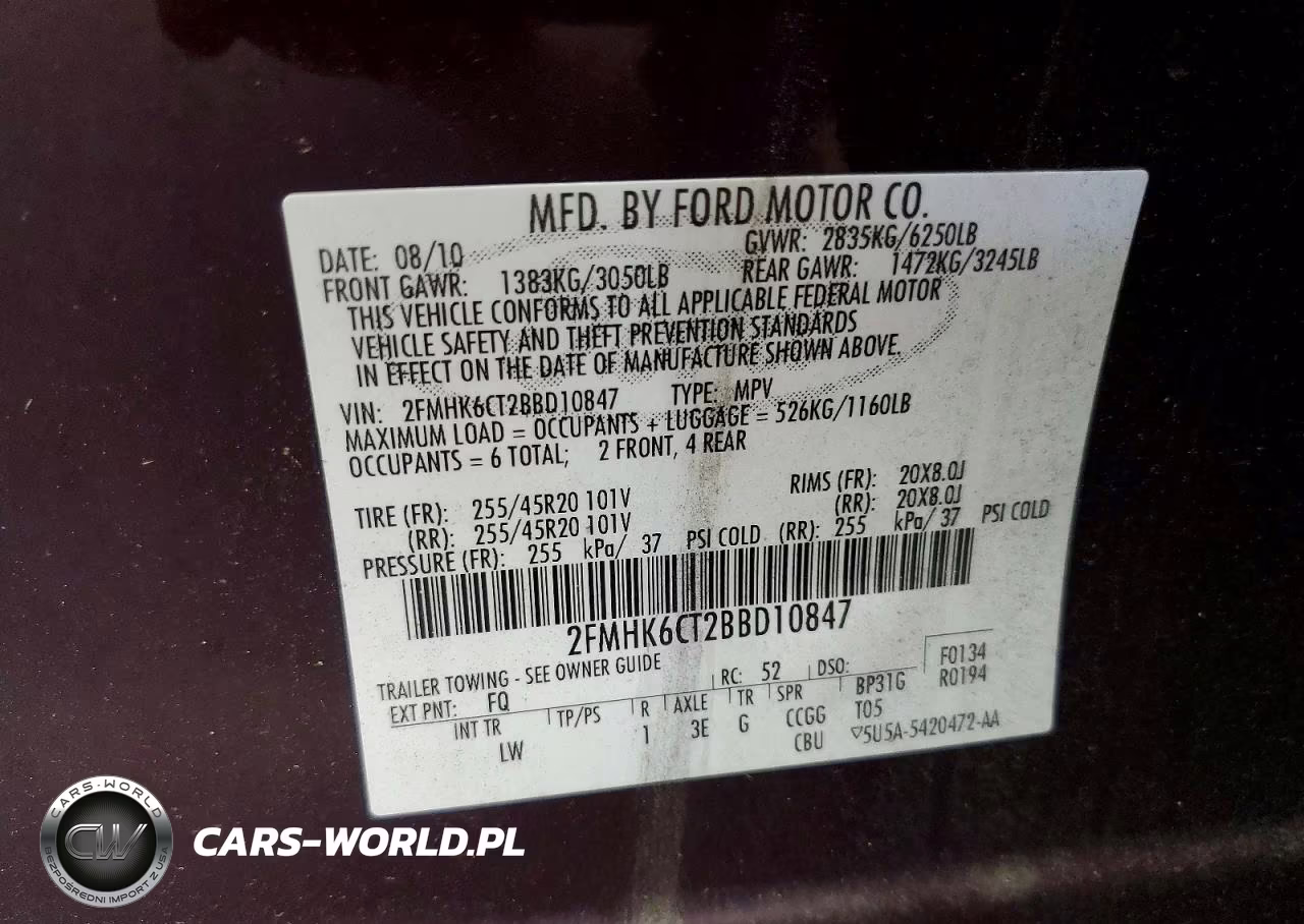 2011 Ford Flex Sel VIN:2FMHK6CT2BBD10847 - 13