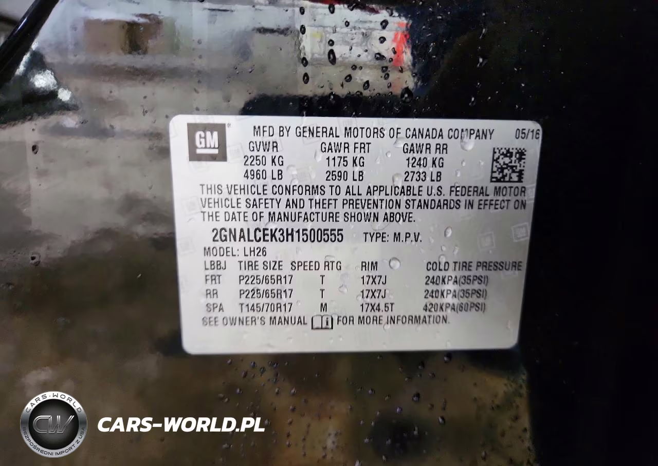 2017 Chevrolet Equinox Lt VIN:2GNALCEK3H1500555 - 12