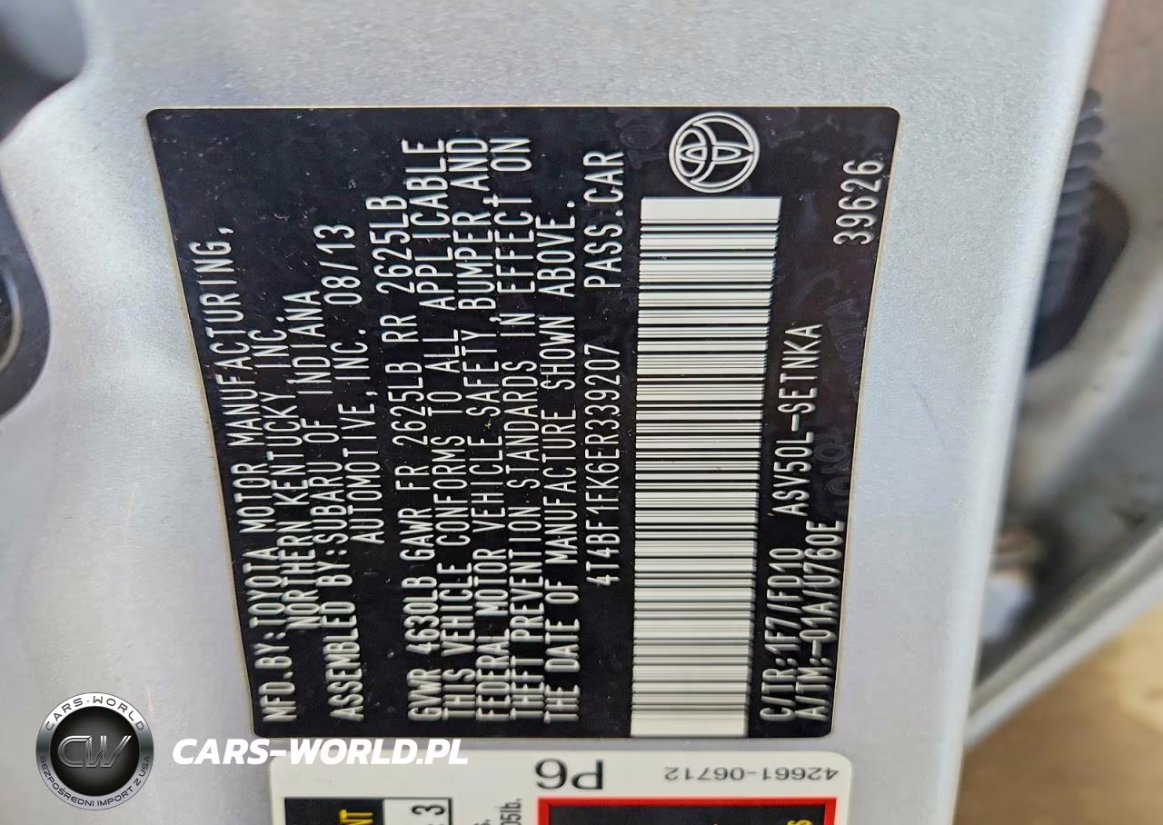 2014 Toyota Camry Le VIN:4T4BF1FK6ER339207 - 13