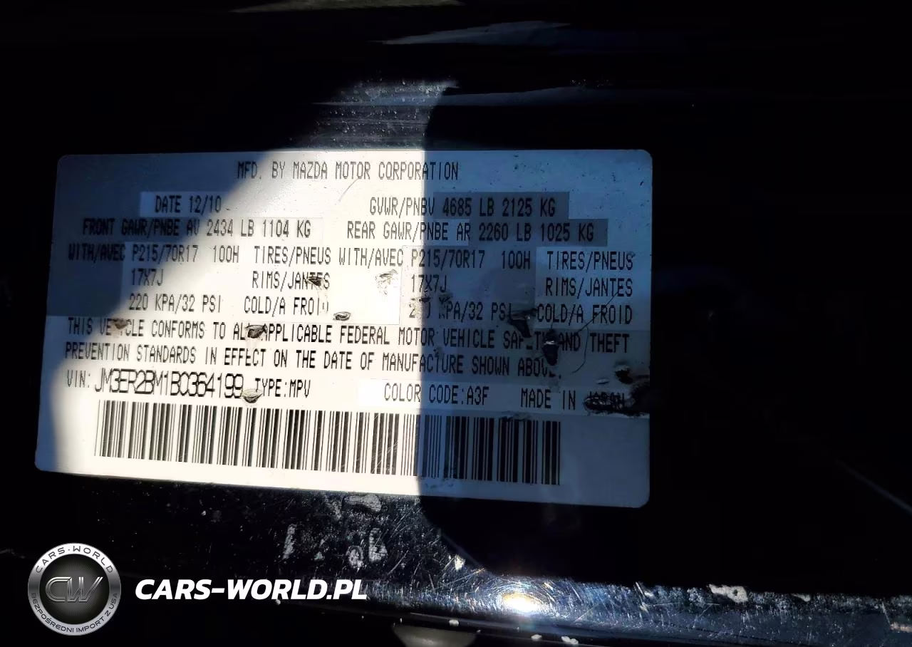 2011 Mazda Cx-7 VIN:JM3ER2BM1B0364199 - 13
