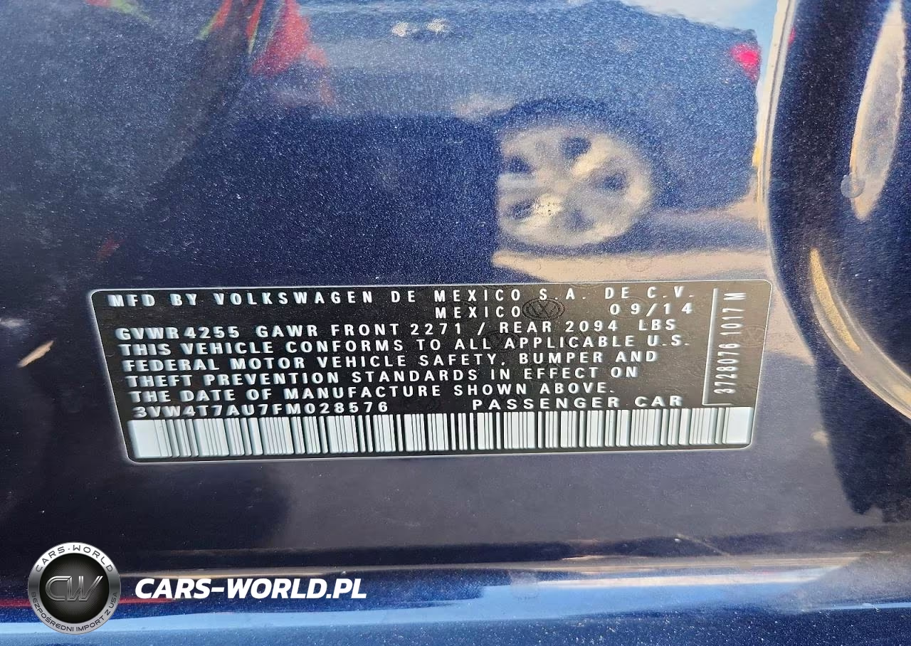 2015 Volkswagen Gti VIN:3VW4T7AU7FM028576 - 12