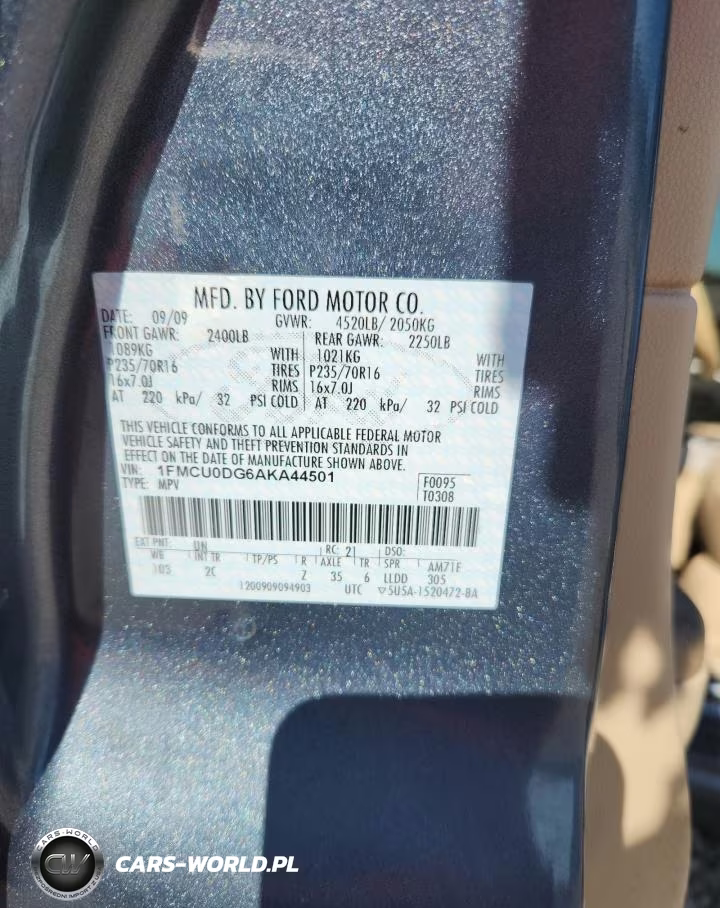 2010 Ford Escape Xlt VIN:1FMCU0DG6AKA44501 - 14