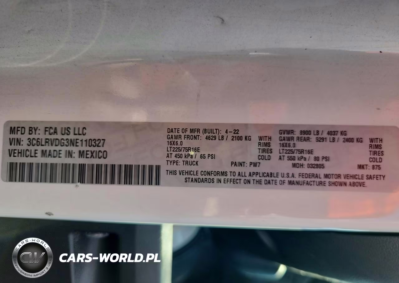 2022 Ram Promaster 2500 Delivery Van VIN:3C6LRVDG3NE110327 - 14