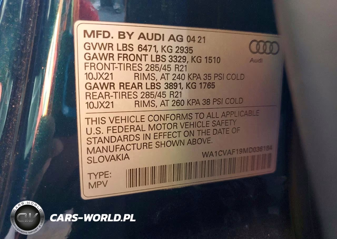 2021 Audi Q8 Prestige VIN:WA1CVAF19MD036184 - 14