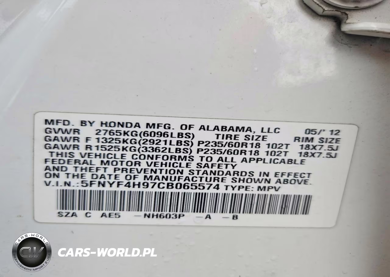 2012 Honda Pilot Touring VIN:5FNYF4H97CB065574 - 12
