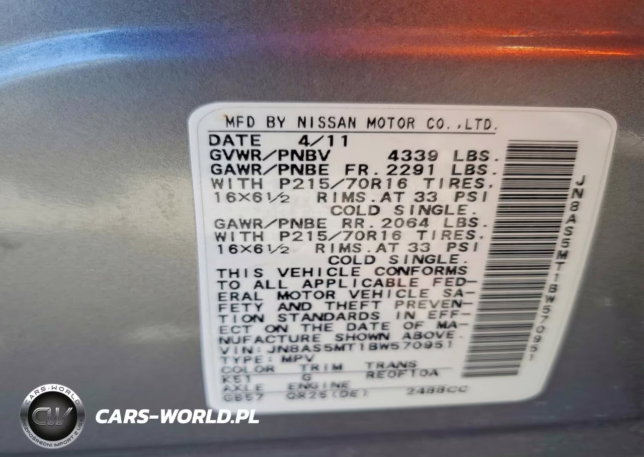 2011 Nissan Rogue S VIN:JN8AS5MT1BW570951 - 12