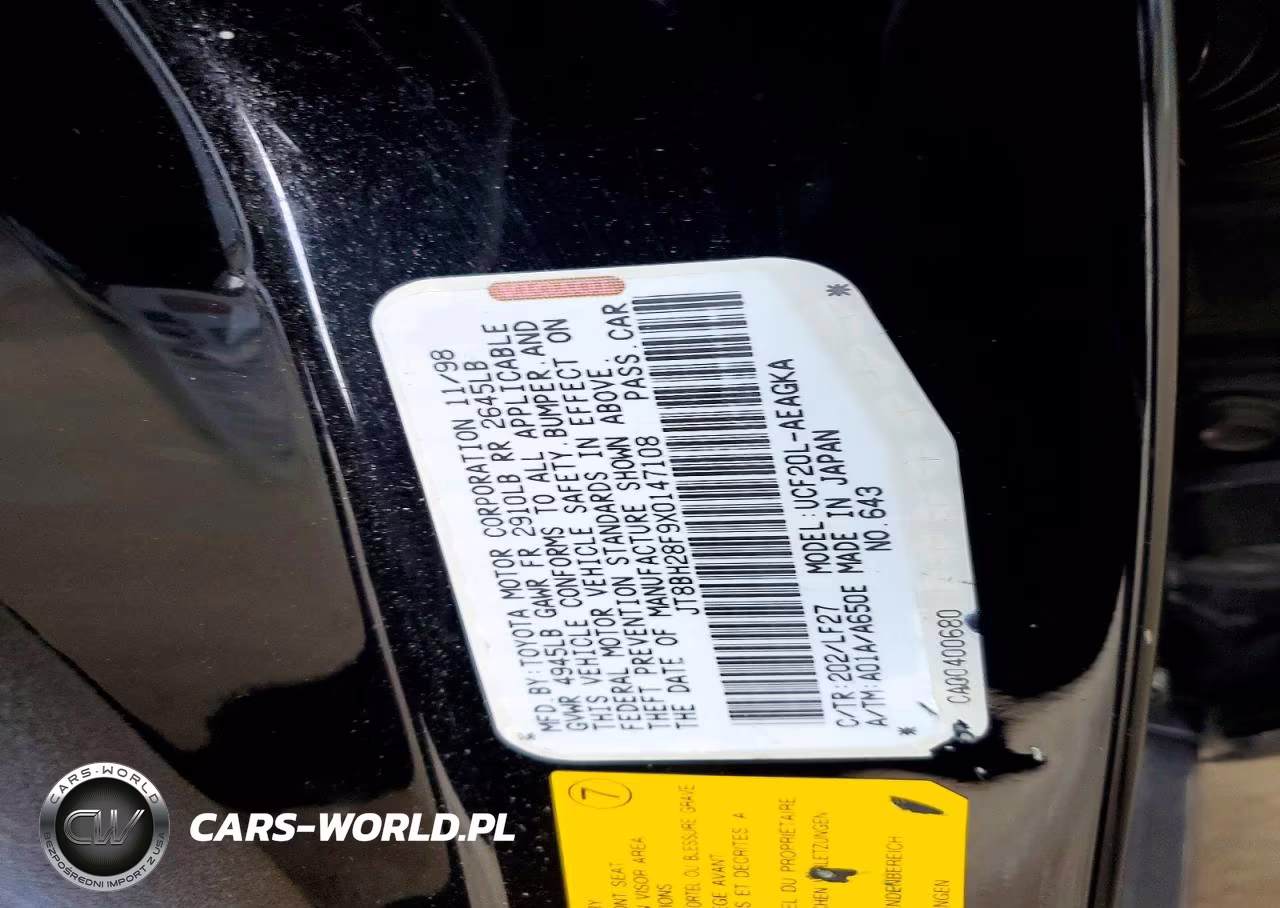 1999 Lexus Ls 400 VIN:JT8BH28F9X0147108 - 12