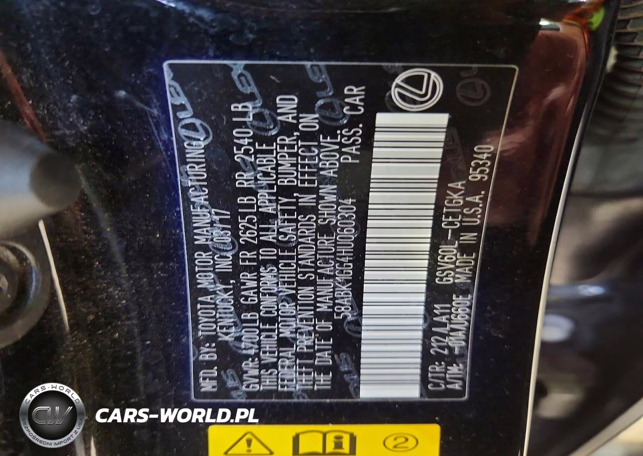 2017 Lexus Es 350 VIN:58ABK1GG4HU060304 - 12