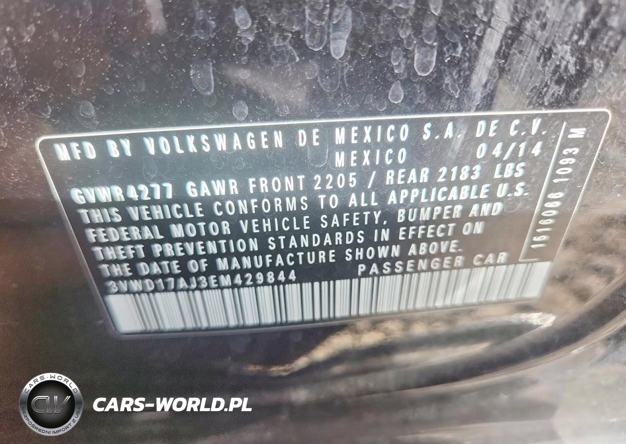 2014 Volkswagen Jetta Se VIN:3VWD17AJ3EM429844 - 12
